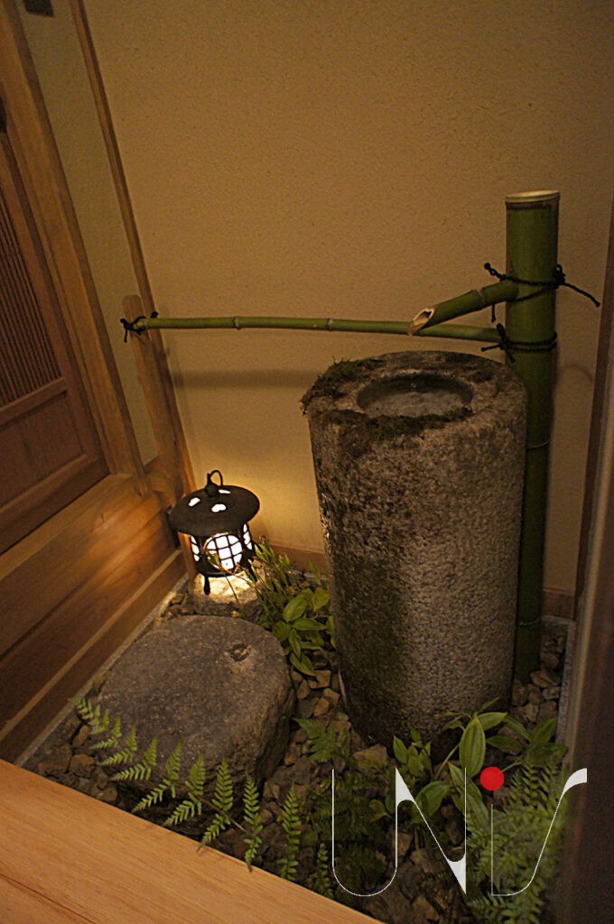 京町家の手洗い